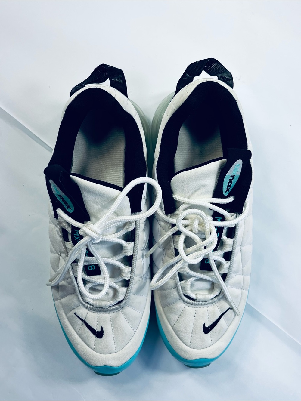 Nike Air Max MX-720-818 White Aqua Teal Platinum CK2607-001 Women’s 8.5 Sneakers - Picture 5 of 15